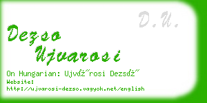 dezso ujvarosi business card